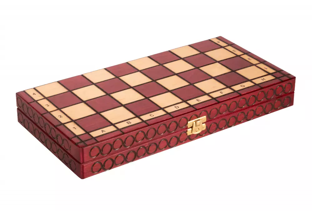 SZACHY PEREŁKA średnia (36x36 cm) kolor wiśniowy